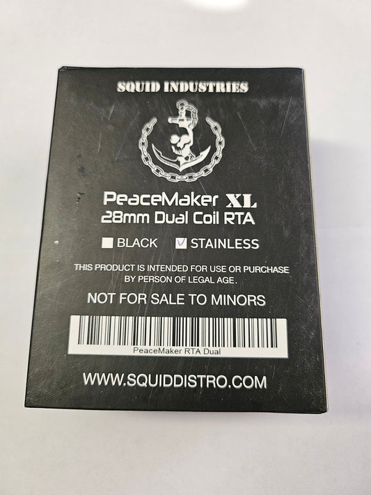Squid Industries PeaceMaker XL RTA Selbstwickler Tank 28mm silber