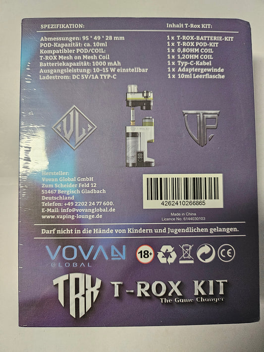 T-ROX Game Changer Pod Kit silber