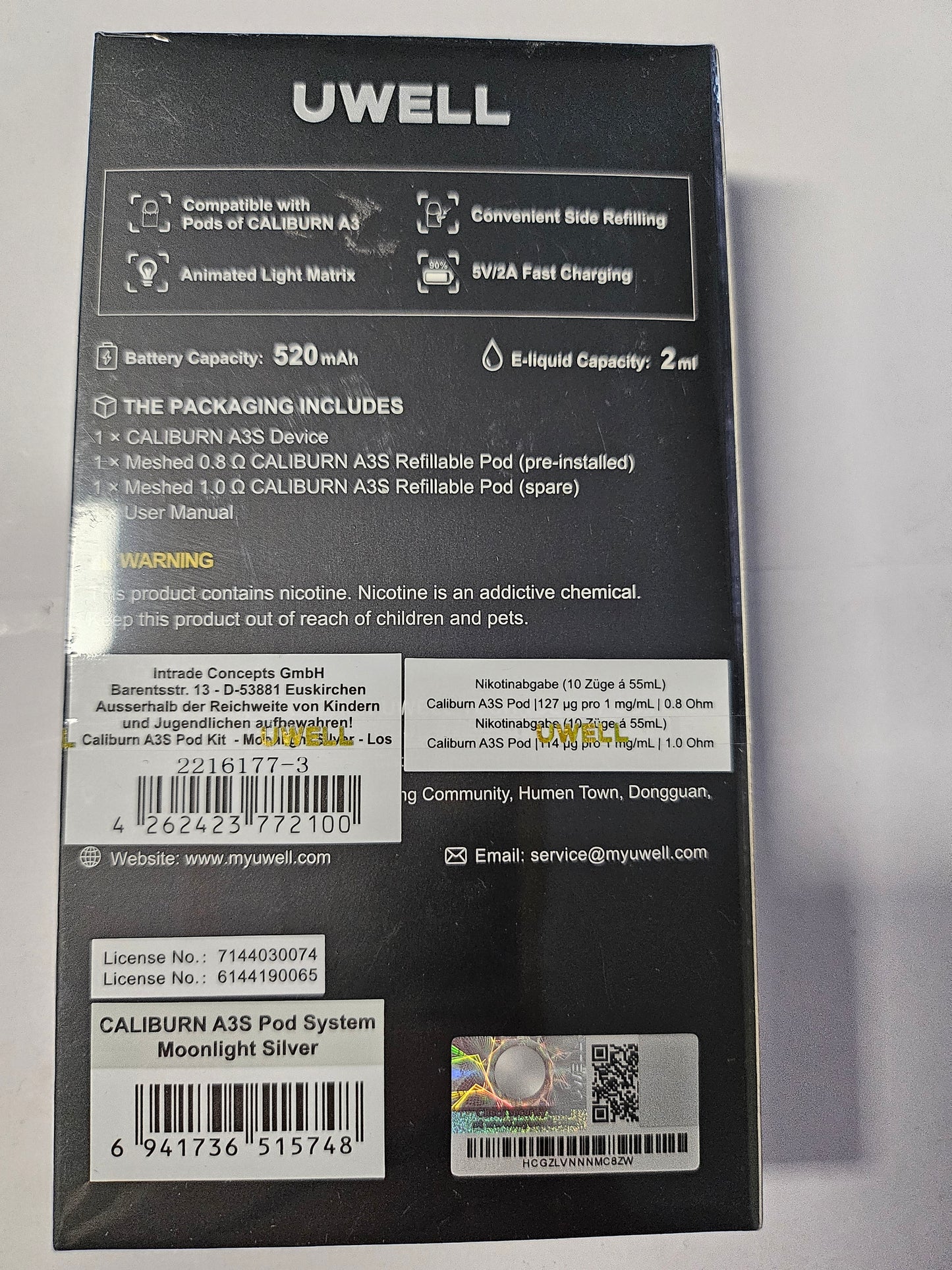 Uwell Caliburn A3s Pod Kit