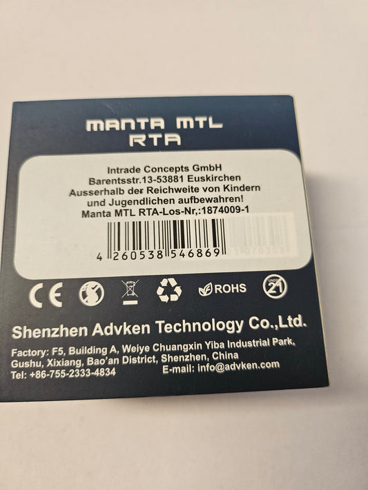 Advken Manta MTL RTA Tank Verdampfer