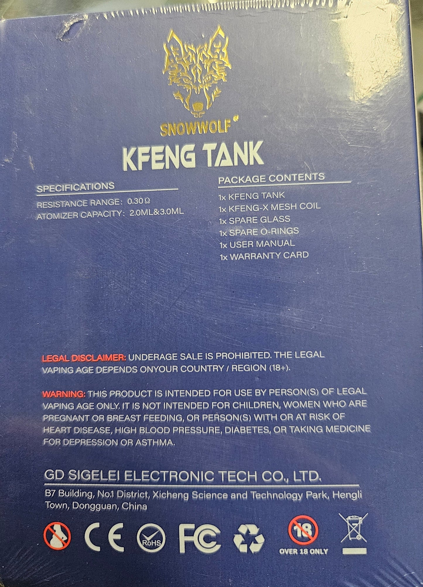 Snowwolf Kfeng Tank Verdampfer