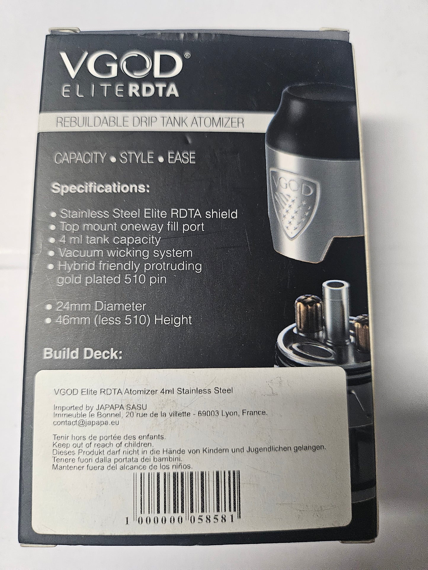 VGOD Elite RDTA - 4.0 ml silber