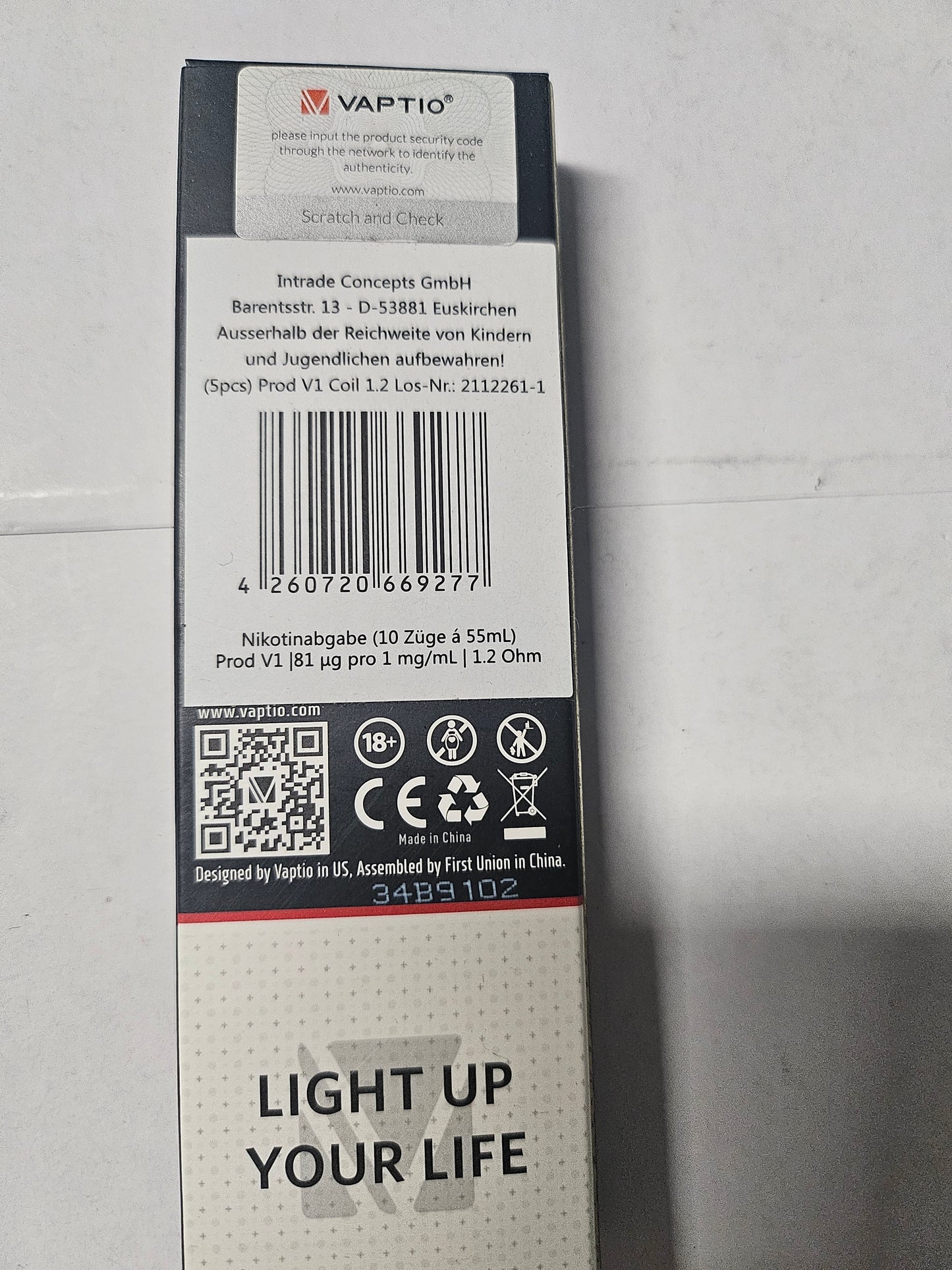 Vaptio Prod V1 Coil Verdampferkopf 1.2 Ohm