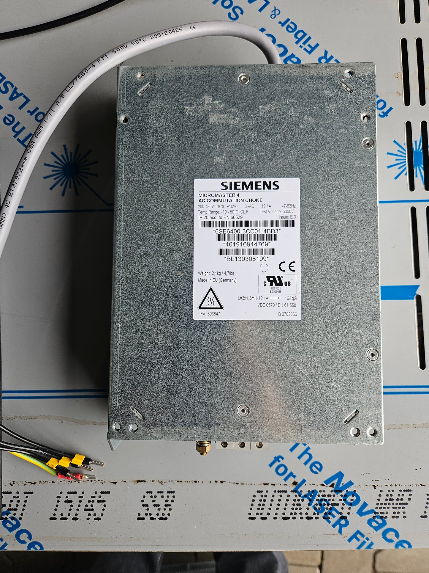 Siemens 6SE6400-3CC01-4BD3 MICROMASTER 4 Line Reactor 200V-480V