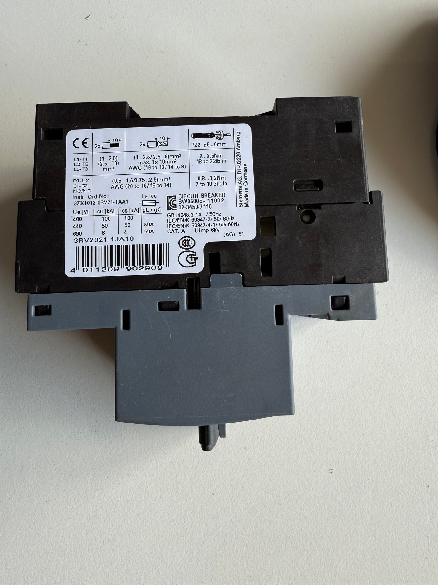 Siemens Sirius 3RV2021-1JA10