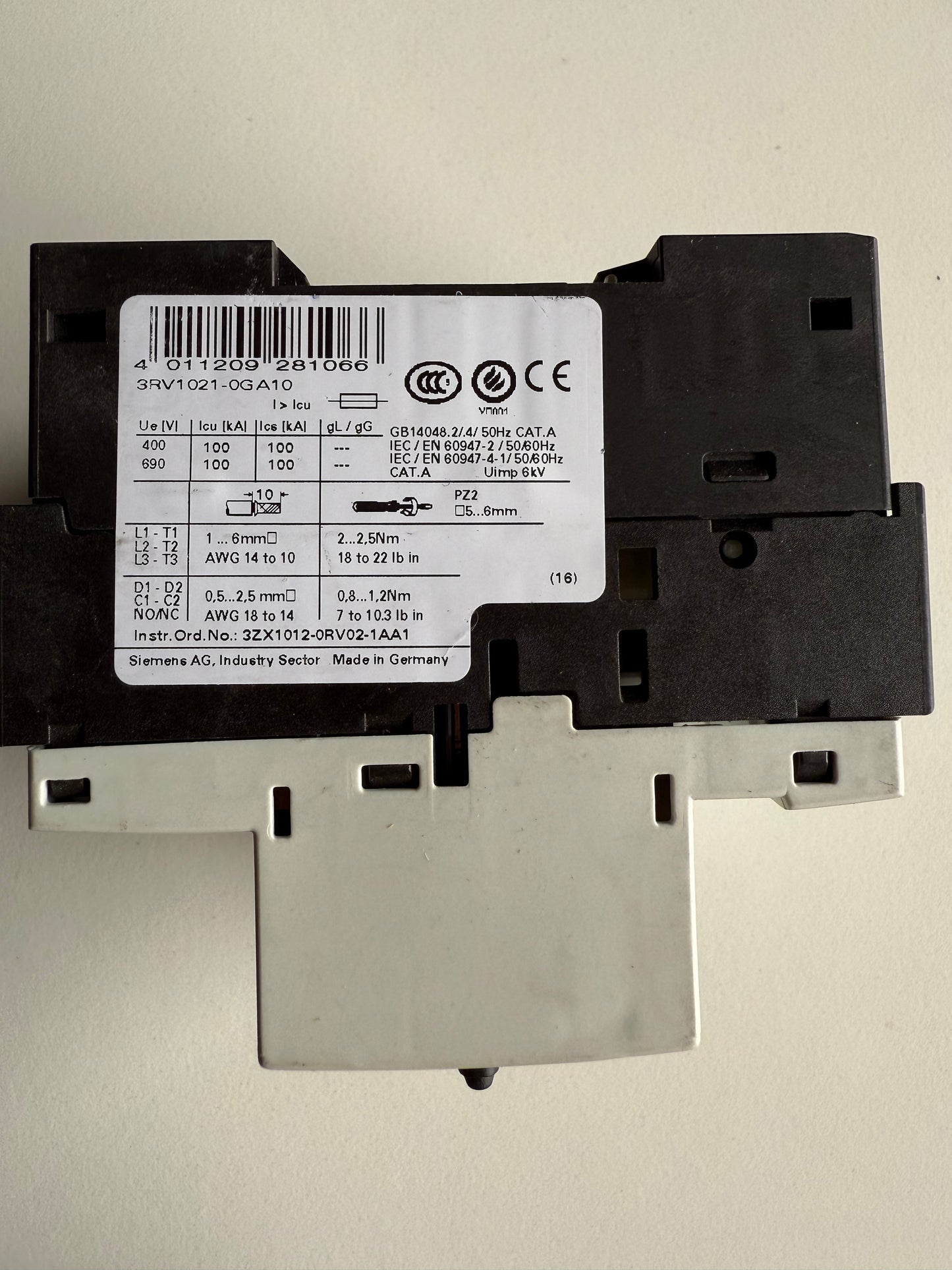 Siemens Sirius 3RV1021-0GA10
