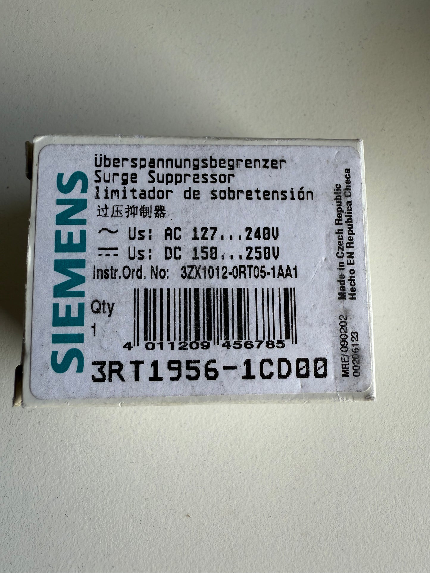 Siemens SIRIUS Serie 3RT1 Überspannungsableiter 3RT1956-1CD00