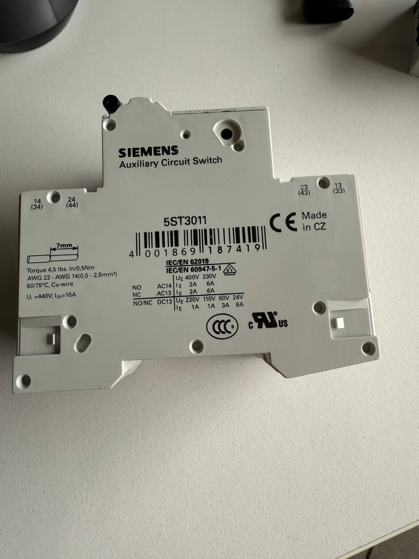 Siemens Hilfsstromschalter 5ST3011 2S