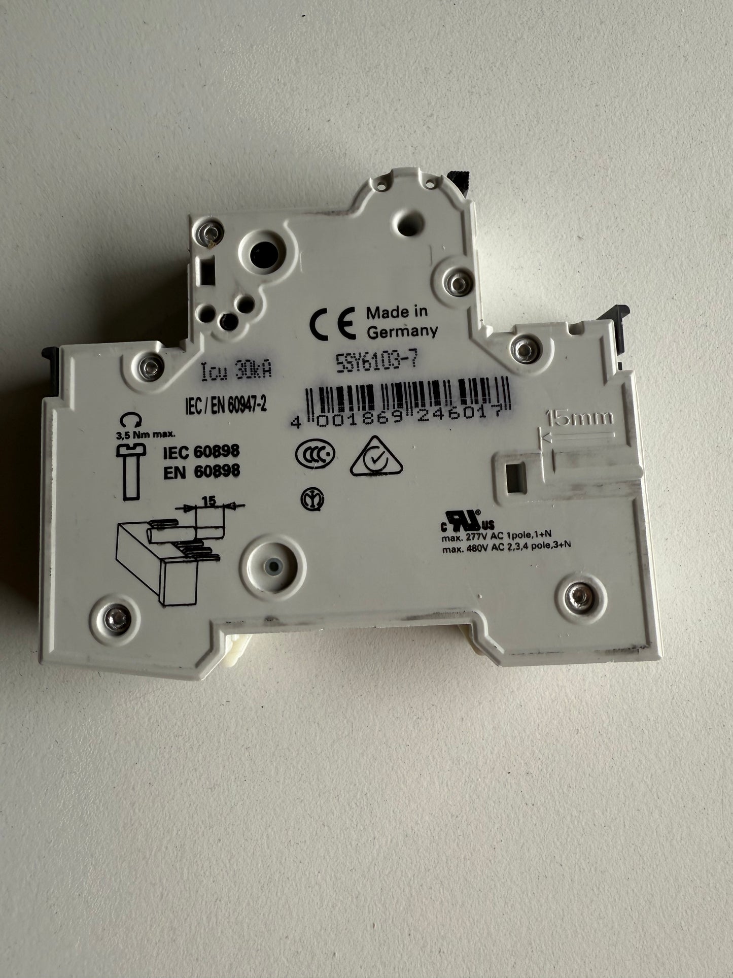 Siemens Leitungsschutzschalter 5SY6103-7