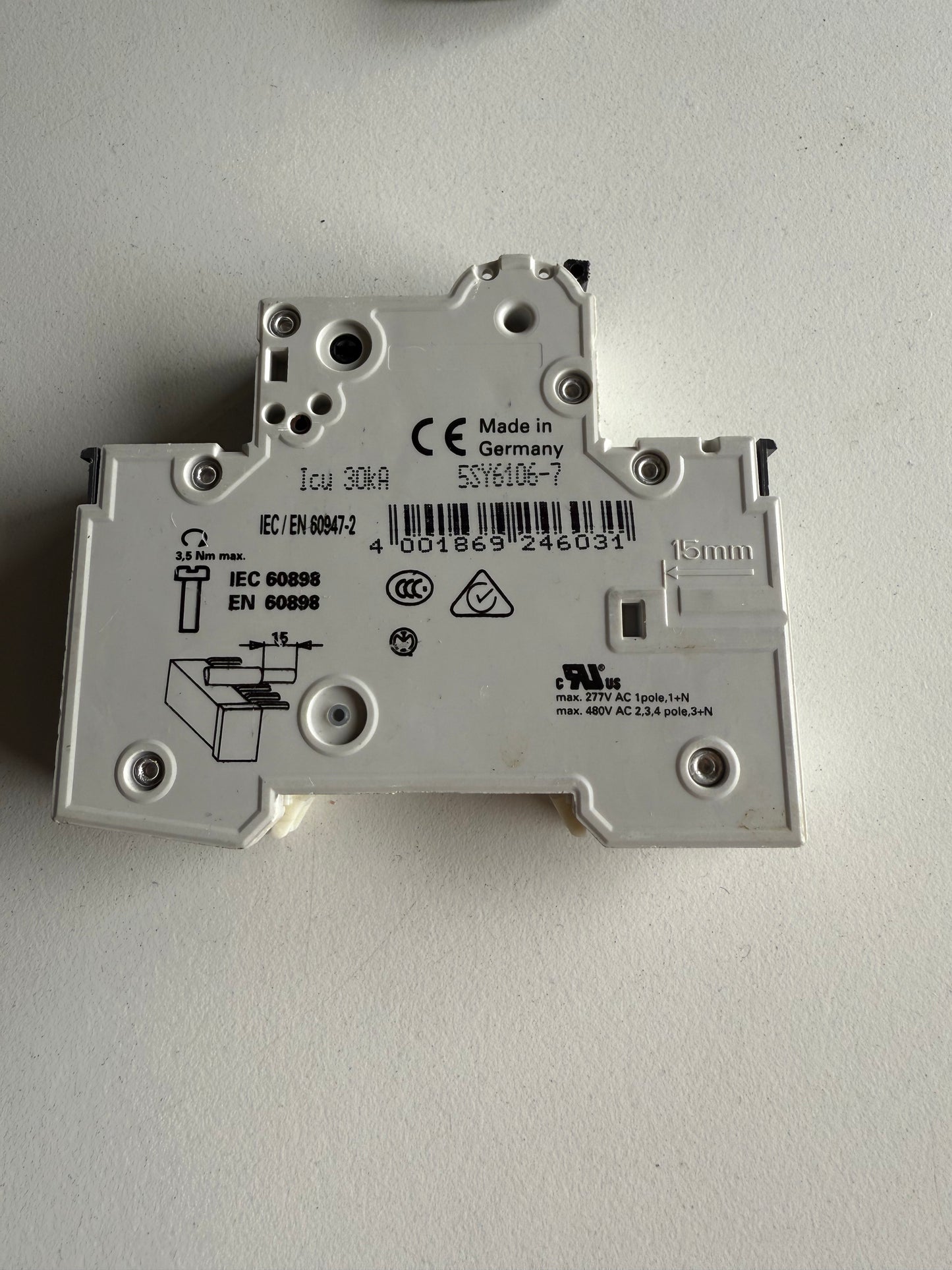 Siemens Leitungsschutzschalter 5SY6106-7
