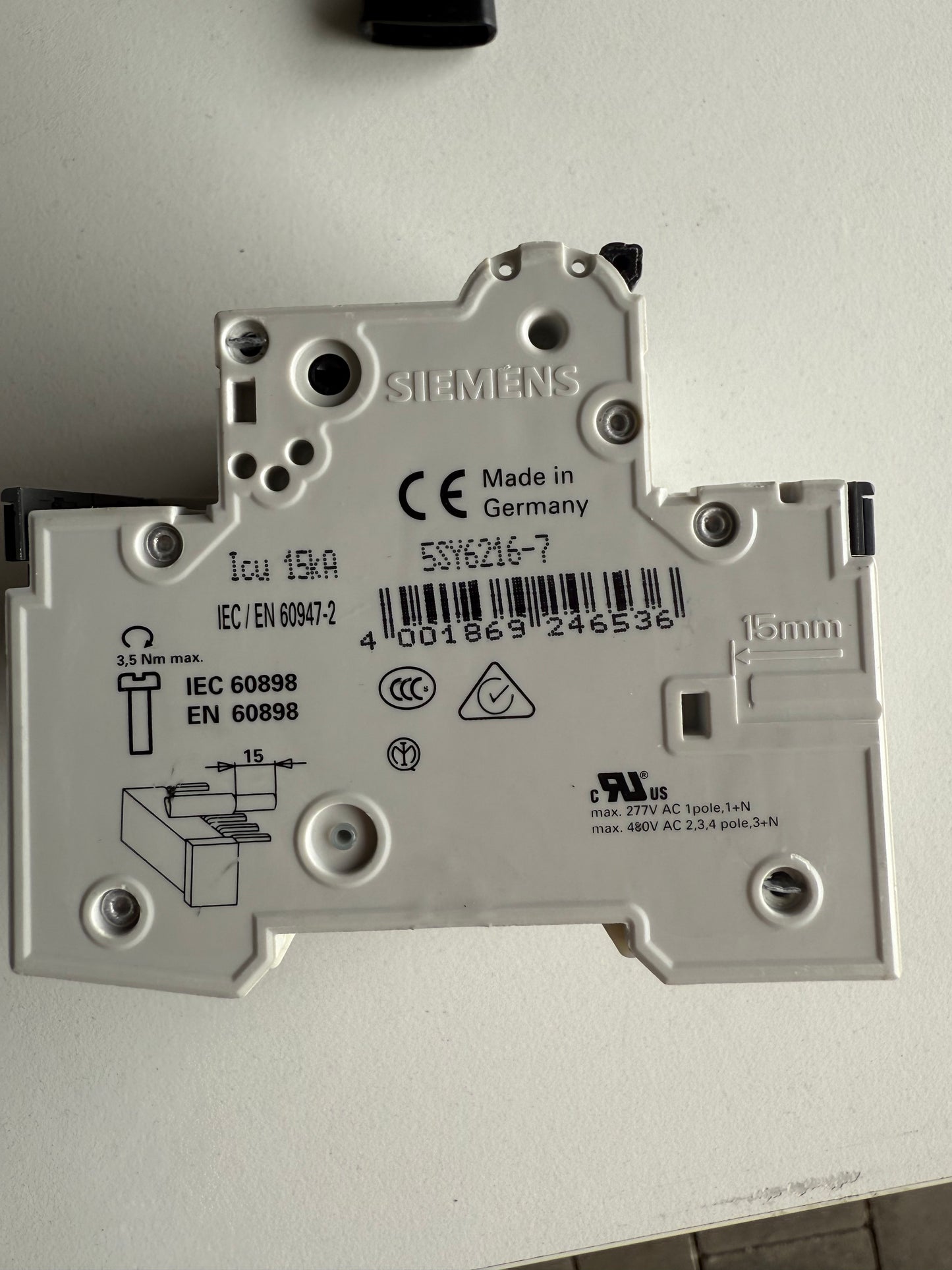Siemens Leitungsschutzschalter 5SY62167