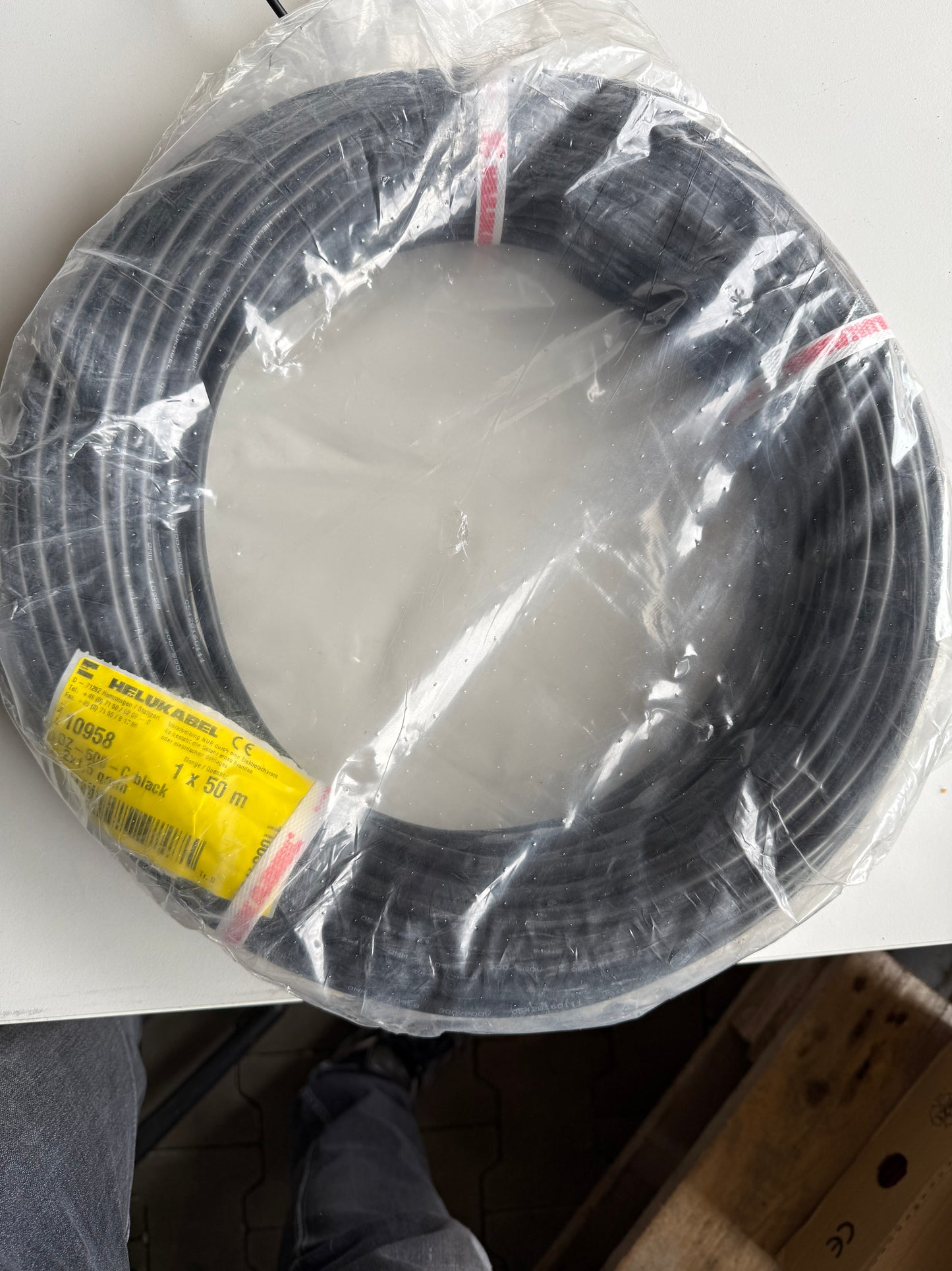 10958, PVC-Schlauchleitung OZ-500-C black 2x1,5 Schnitt 50 Meter