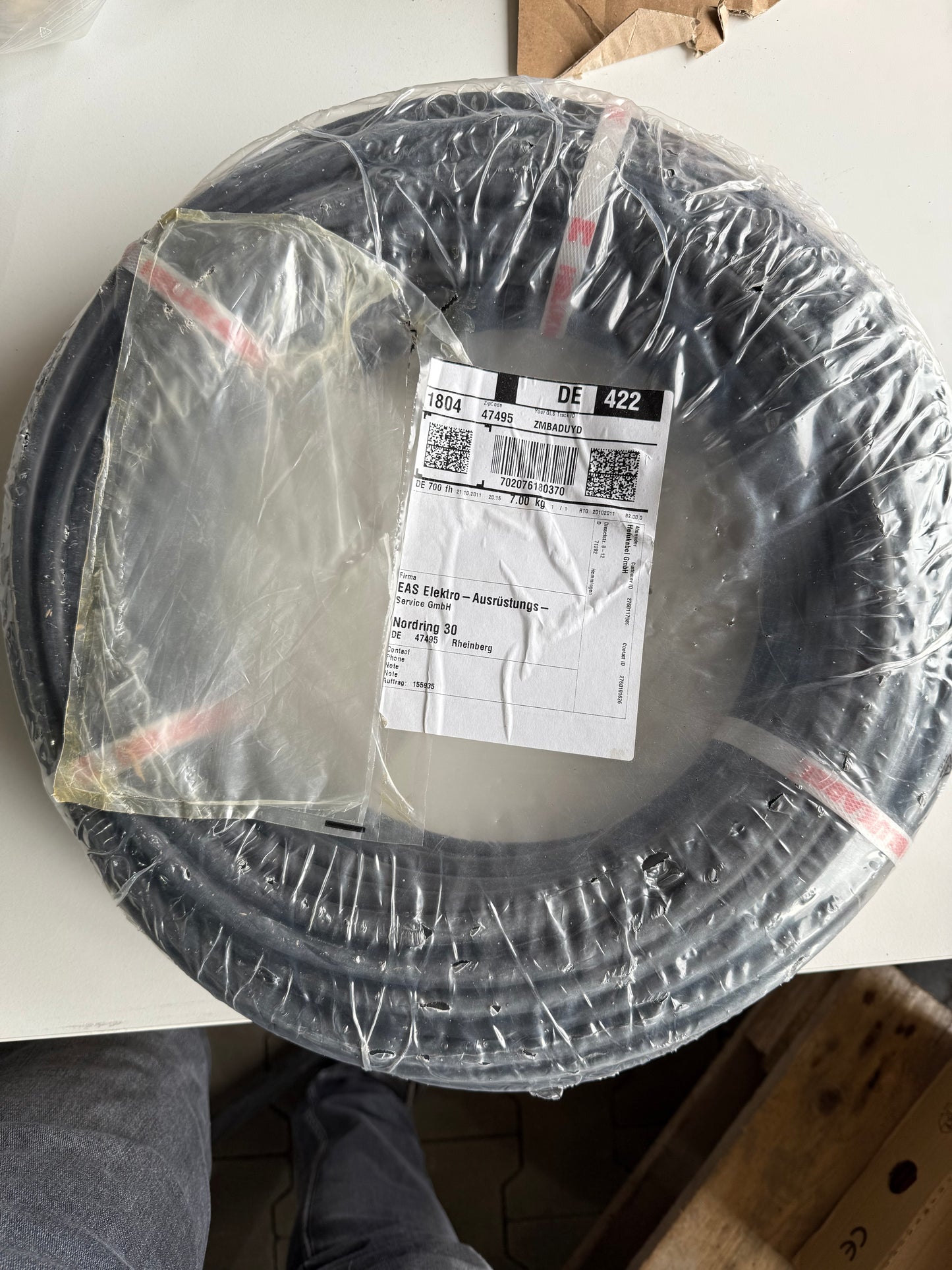HELUKAT® 600A CAT,7e S/FTP PVC STATIC schwarz 4 x 2 x AWG 23 /1 801147 / 50 Meter