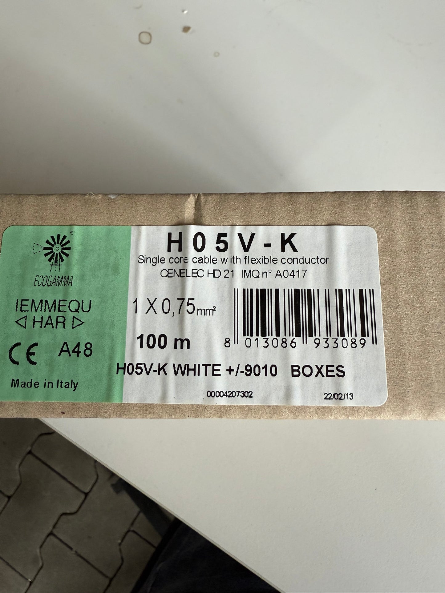 Iemmequ H05V-K 1x0,75 mm² Blau Aderleitung