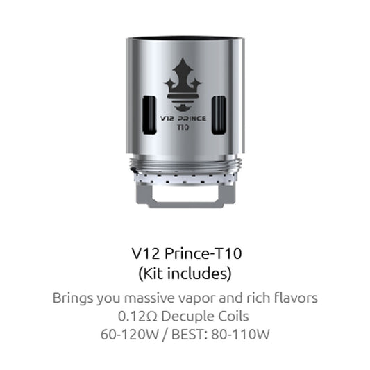 SMOK TFV12 Prince T10 Head / Coil mit 0.12 Ohm 3er