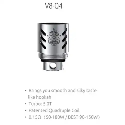 Steamax V8-Q4 Quadruple Coil mit 0.15 Ohm
