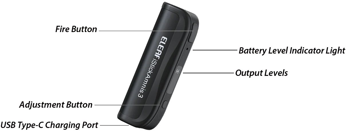 Eleaf iStick Amnis 3 Mod 900mAh Akkuträger schwarz