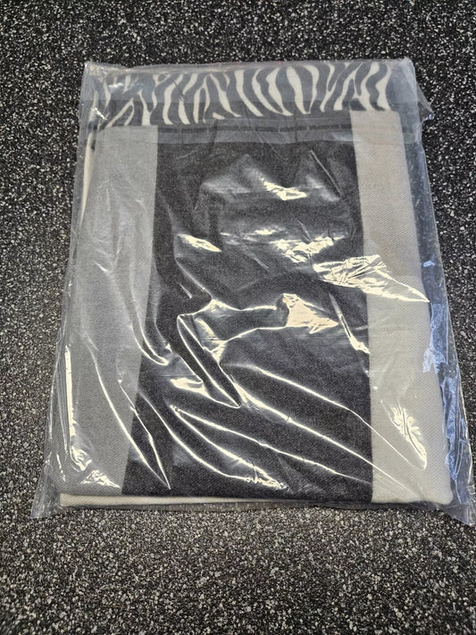 Damen Schal Halstuch Karo Zebra Muster Lang Schwarz grau