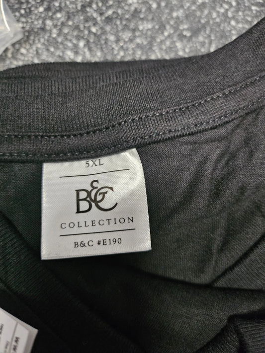 B&C T-Shirt #E190 (Nachfolger des Exact 190) Schwarz 5XL