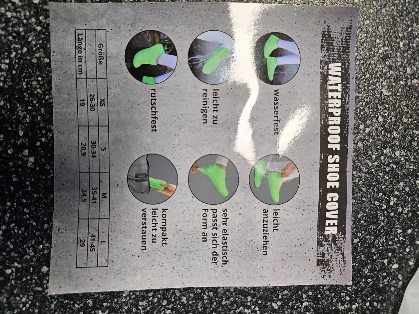 Unisex Silikon Überschuhe Wasserdichte Rutschfeste Schuhe Überzieher Gr.L 41-45