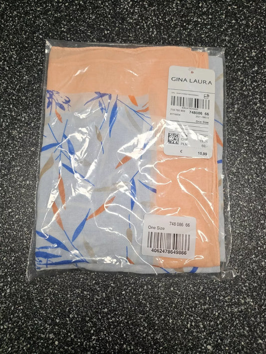 Gina Laura Tuch Schal Farbe rosa blau weiß Trendiger Damen-Schal, Tuch Sommer