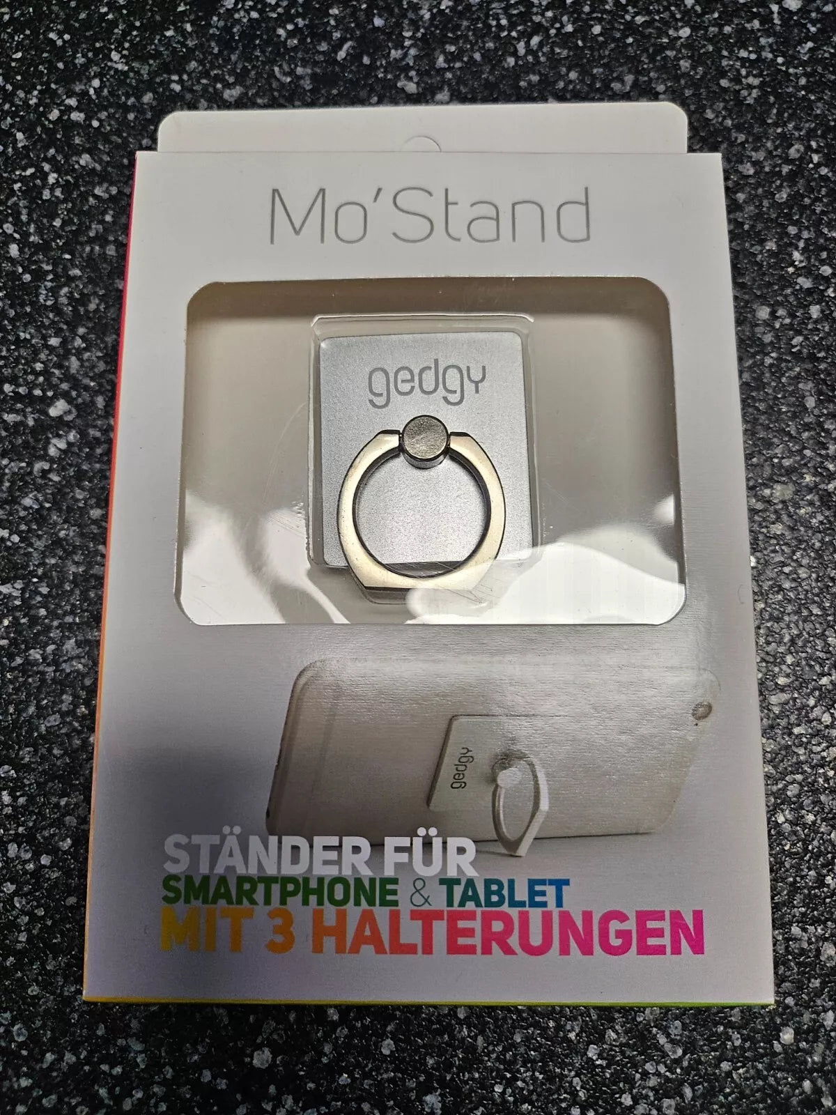 Handy Ring Halter Fingerring Smartphone Fingerhalterung 360° +3 Halterungen