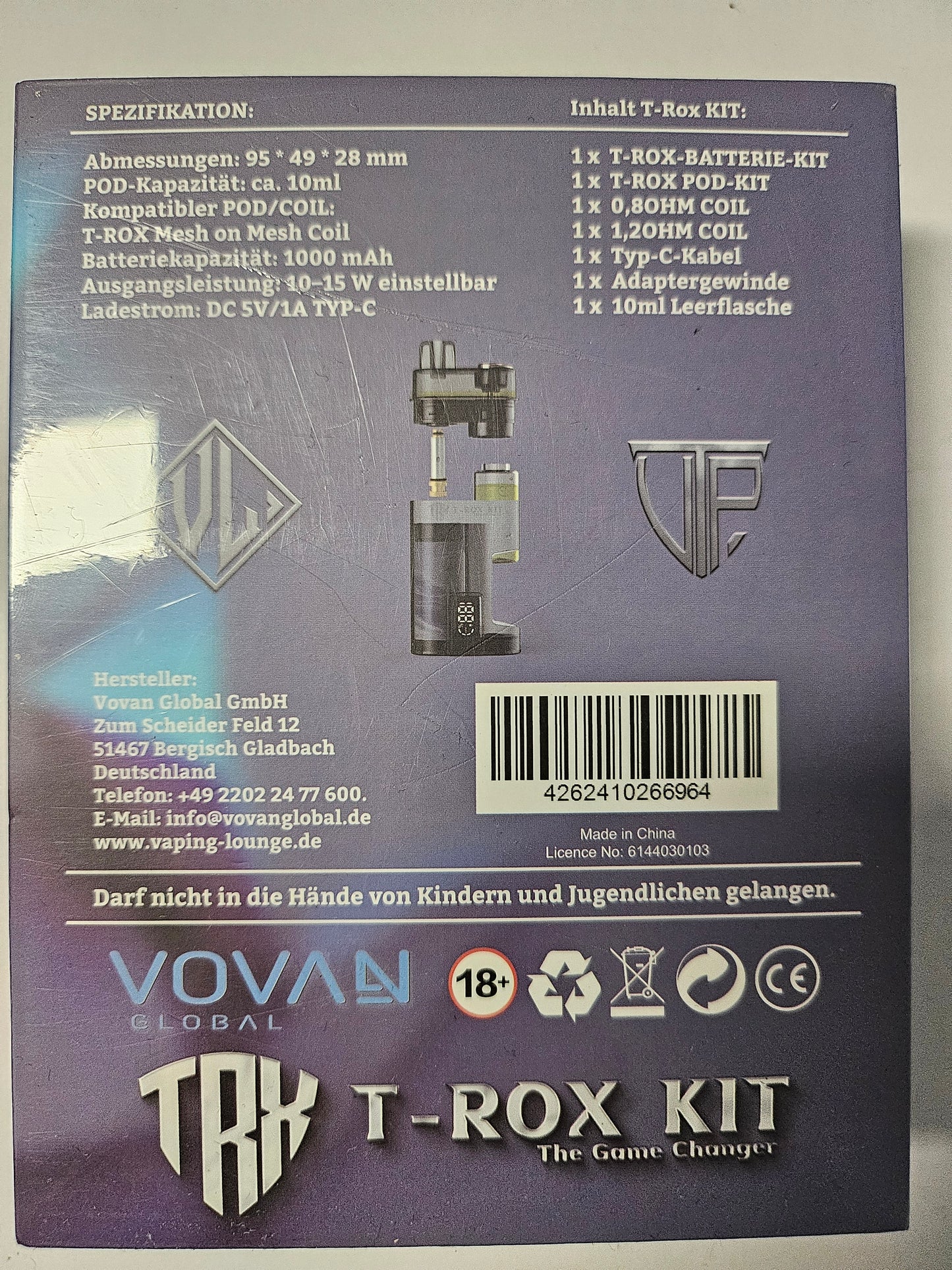 T-ROX Game Changer Pod Kit schwarz