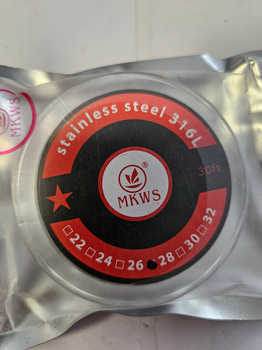 Stainless Steel 316L 28GA (0.32mm) - 10 Meter Stainless Steel 316L Wickeldraht für Selbstwickler