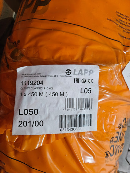 1119204 LAPP-Kabel ÖLFLEX Classic 110 4G1mm² 450 Meter