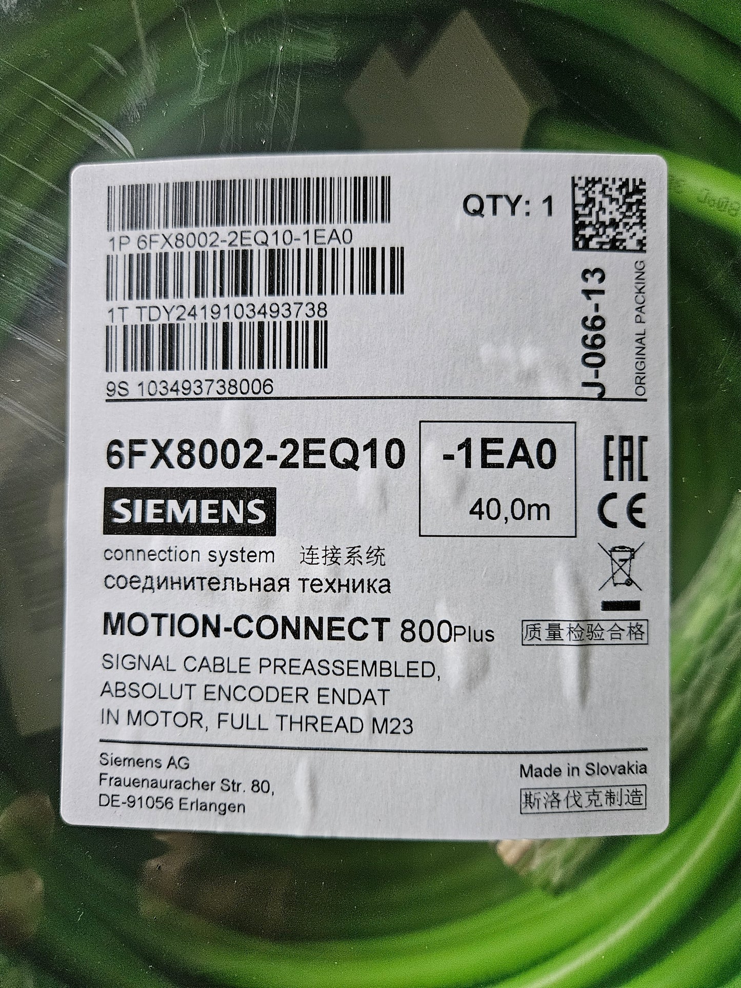 Siemens Signalkabel 6FX8002-2EQ10-1EA0 40 Meter