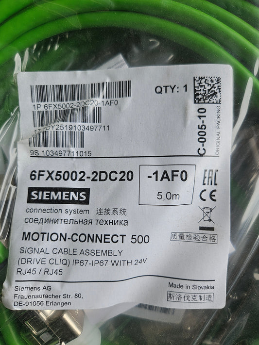 Siemens Signalkabel 6FX58002-2DC20-1AF0 5 Meter