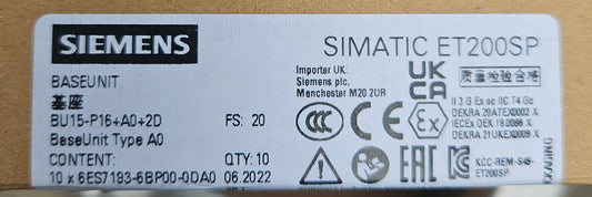 Siemens Simatic ET200SP Typ A0  6ES7193-6BP00-0DA0