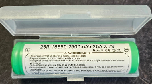 Batterie  Akku 18650  25R 2500mAh 20A 3,7V