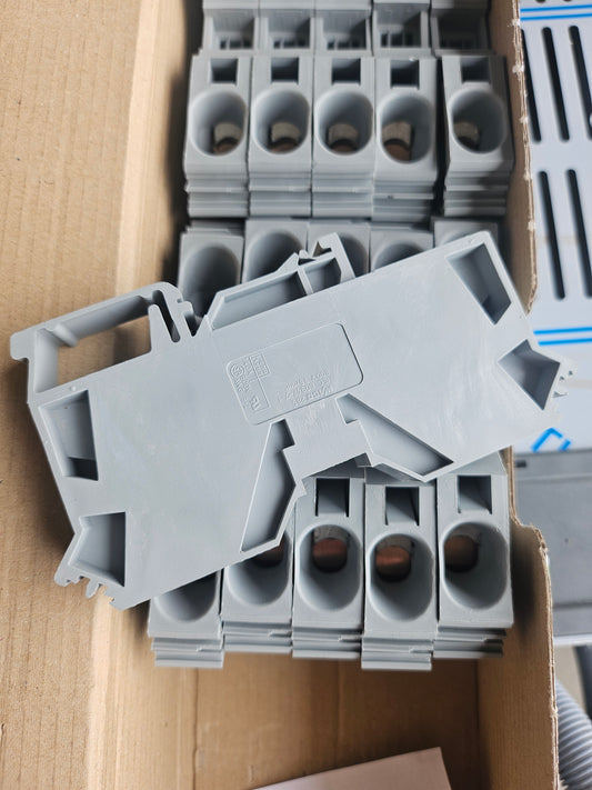 WAGO 285-601 Durchgangsklemme 16 mm Zugfeder Belegung: L Grau VE 11 St.