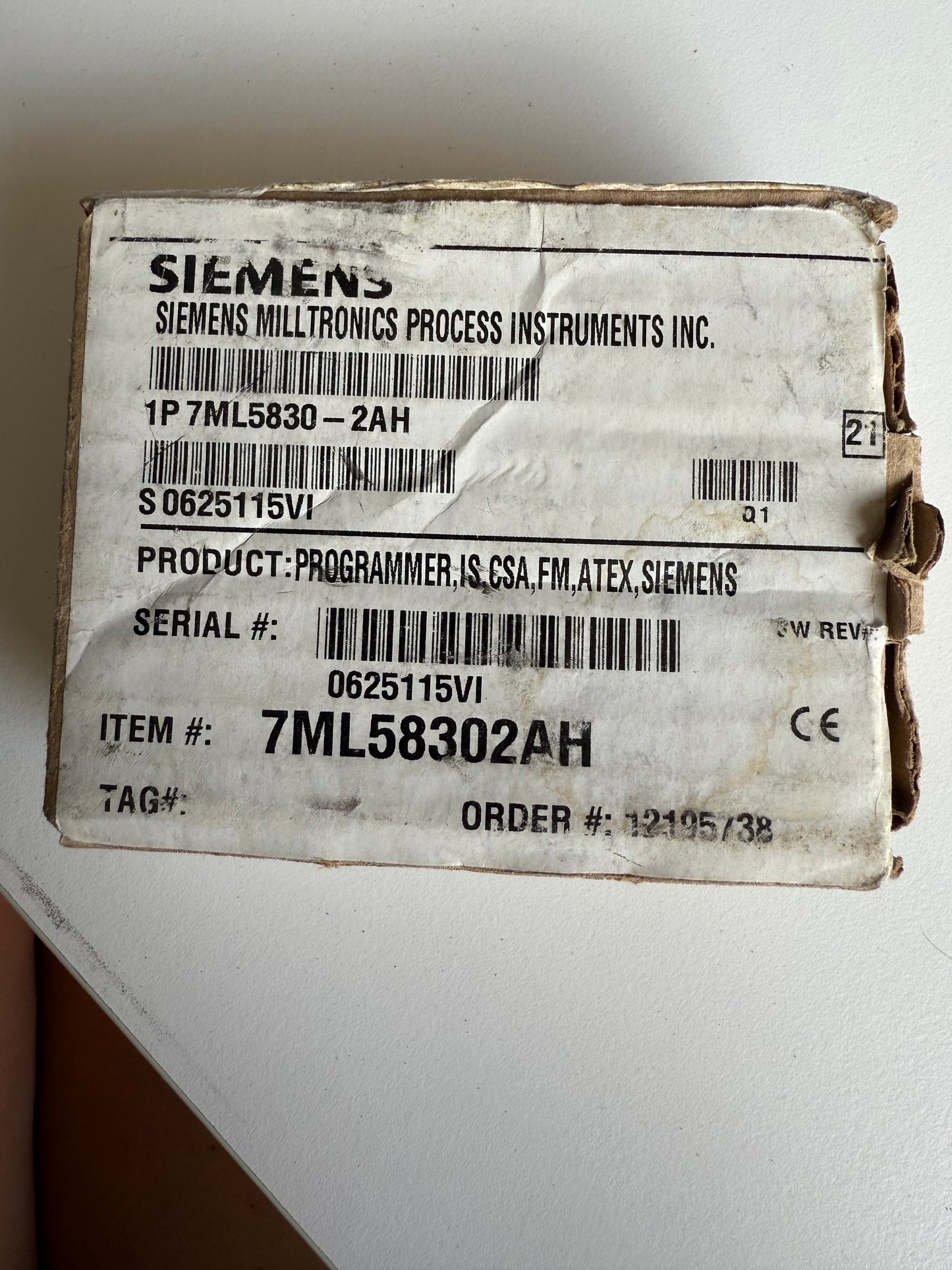Siemens  7ML5830-2AH Handprogrammer, eigensichere Ausfuehrung, Eex Ia