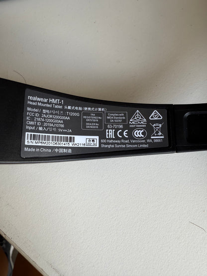 RealWear HMT-1 Industrie-Datenbrille