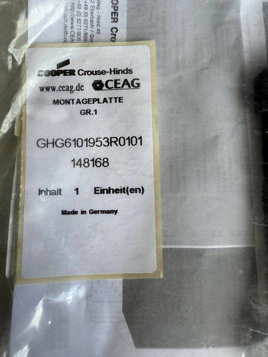 CHG GHG 610 1953 R0101, Montageplatten Größe 1, Wandbefestigung