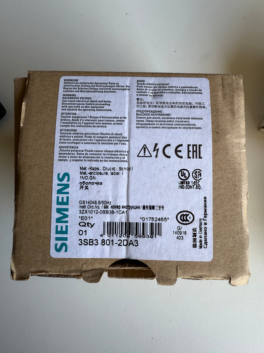 Siemens 3SB3 801-2DA3 E-Stand: 01 Gehäuse für Befehlsgerät