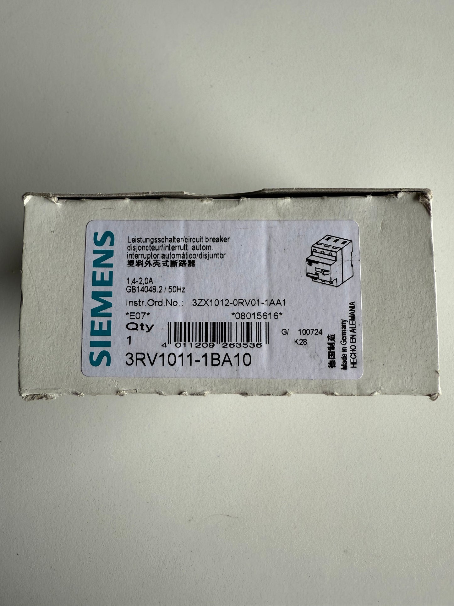 Siemens Sirius 3RV1011-0BA10