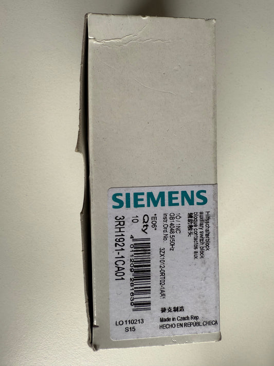 Siemens Hilfsschalterblock 3RH1921-1CA01 VE10