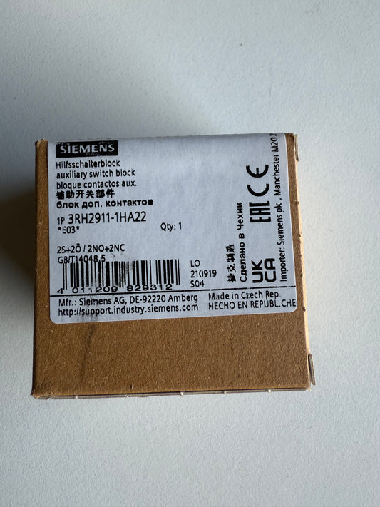 Siemens Hilfsschalterblock 3RH2911-1HA22