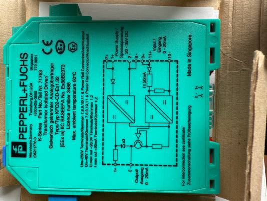 Pepperl+Fuchs KFD2-CD-EX1.32 Strom Spannungsausgangstreiber Trennwandler