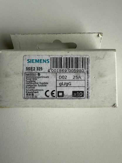 Siemens NEOZED-Sicherungseinsatz 5SE2325 VE 10