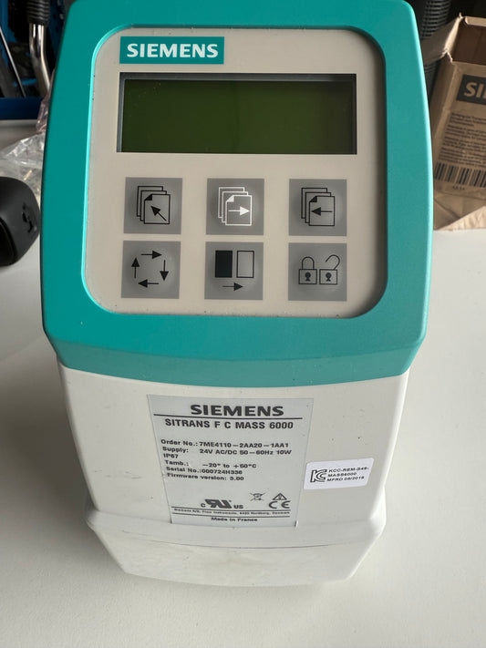 SIEMENS 7ME4110-2AA20-1AA1 MASS 6000, SITRANS F C