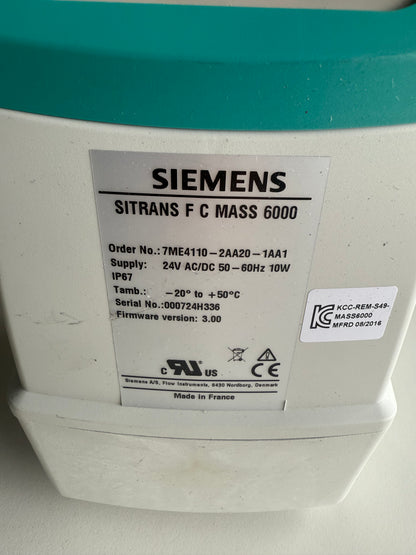 SIEMENS 7ME4110-2AA20-1AA1 MASS 6000, SITRANS F C