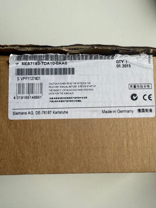 Siemens simatic DP ET200iSP 6ES7 193-7DA10-0AA0