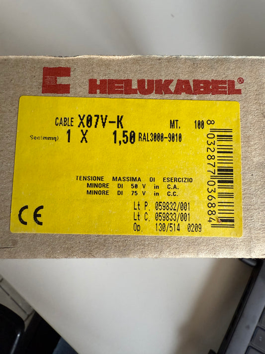 Helukabel X07V-K 1X1,5 schwarz  100m