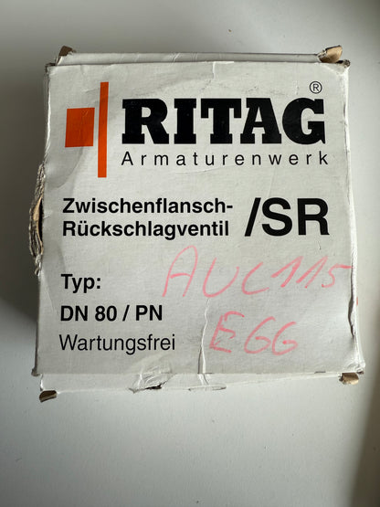 Ritag Scheiben-Rückschlagventil DN80, PN6-40 Edelstahl 14404, max. 40bar