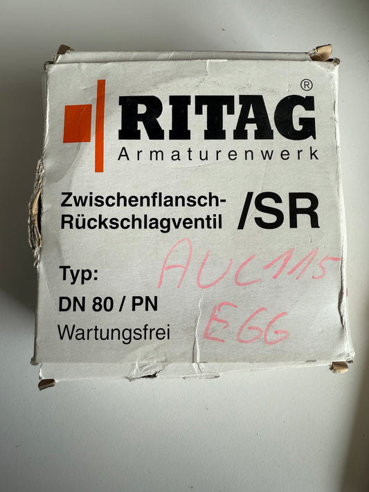Ritag Scheiben-Rückschlagventil DN80, PN6-40 Edelstahl 14404, max. 40bar