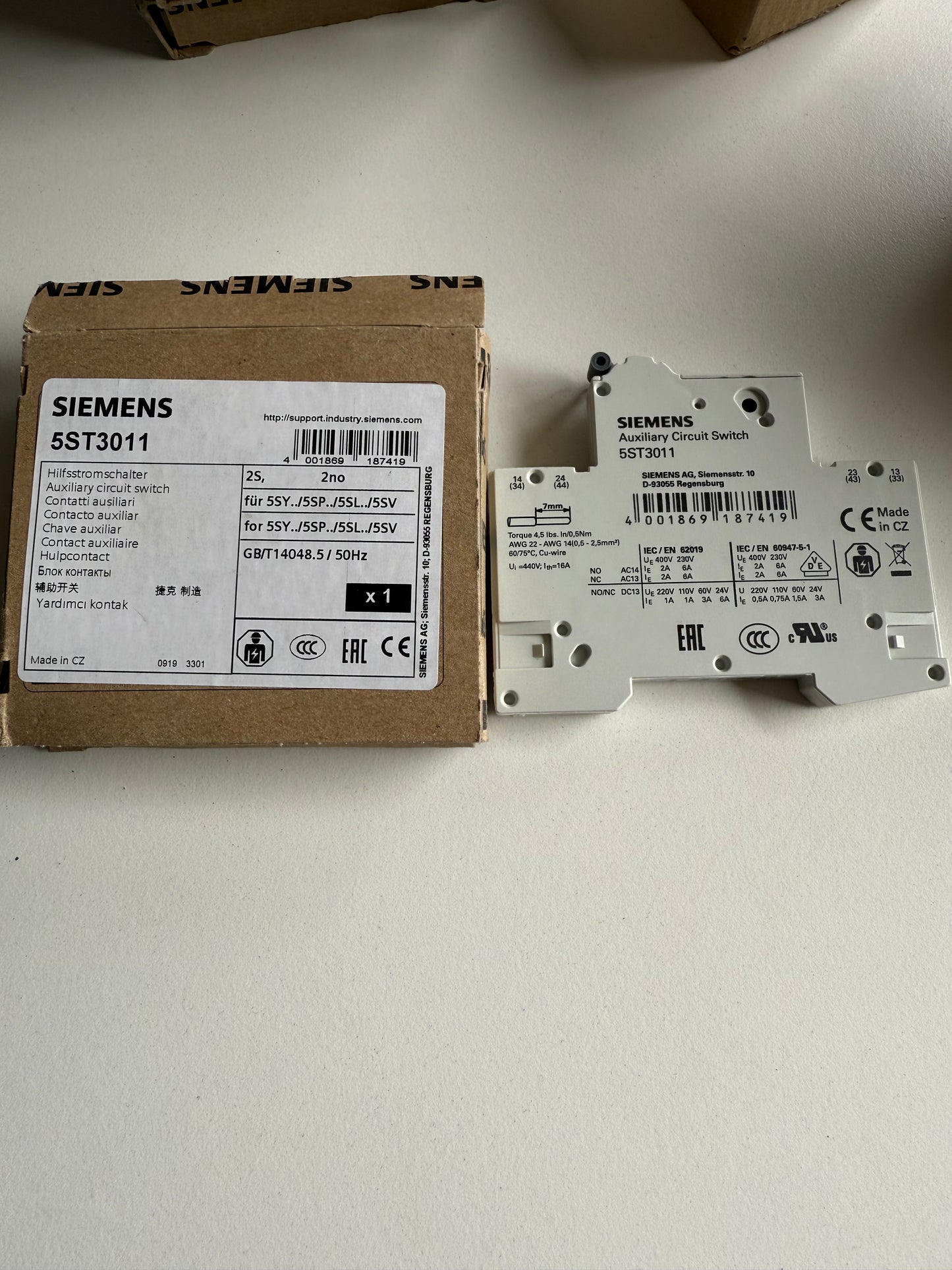 Siemens 5ST3011 Hilfsstromschalter